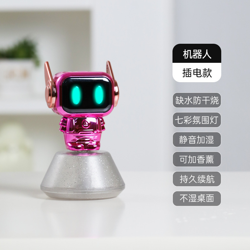 スペースマン 3 色回転小型加湿器 USB ダイレクトプラグポータブル車載水分配ロボット加湿器|undefined