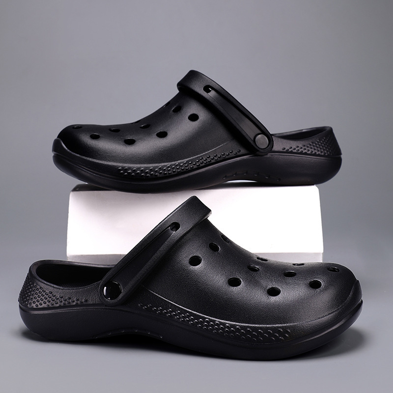 2024 verano transfronterizo explosión EVA pareja agujero zapatos sandálias de playa zapatillas frías (dos yardas más pequeñas)