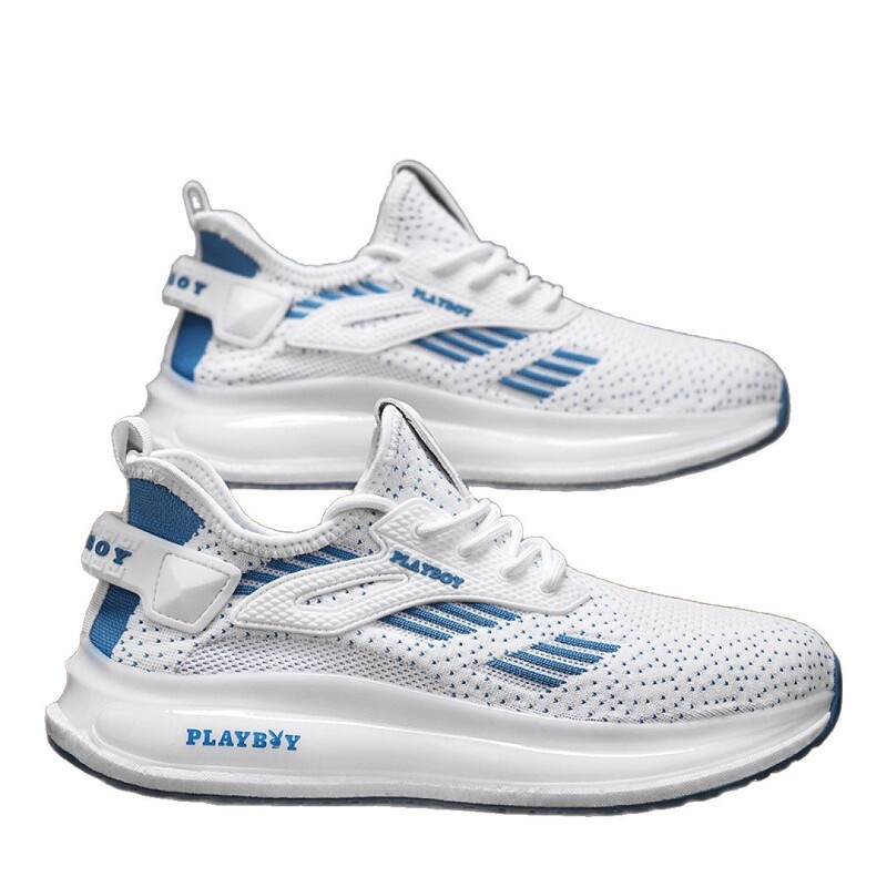 Playboy Men's Shoes 2026 Spring and Summer New Sports Shoes Men's Mesh Breathable Casual Shoes Men's Shock-Absorbing Running Shoes Playboy Men's Shoes 2026 Spring and Summer New Sports Shoes Men's Mesh Breathable Casual Shoes Men's Shock-Absorbing Running Shoes
