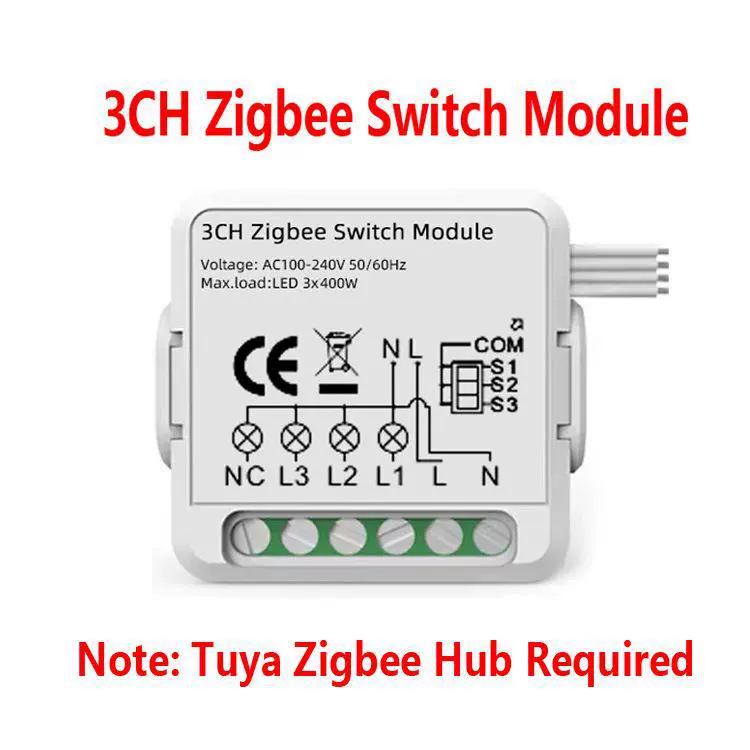 Устройство Tuya Zigbee включение/выключение 1234-канальное многоканальное устройство интеллектуальный модуль переключателя голосовое управление 3.0 Zigbee