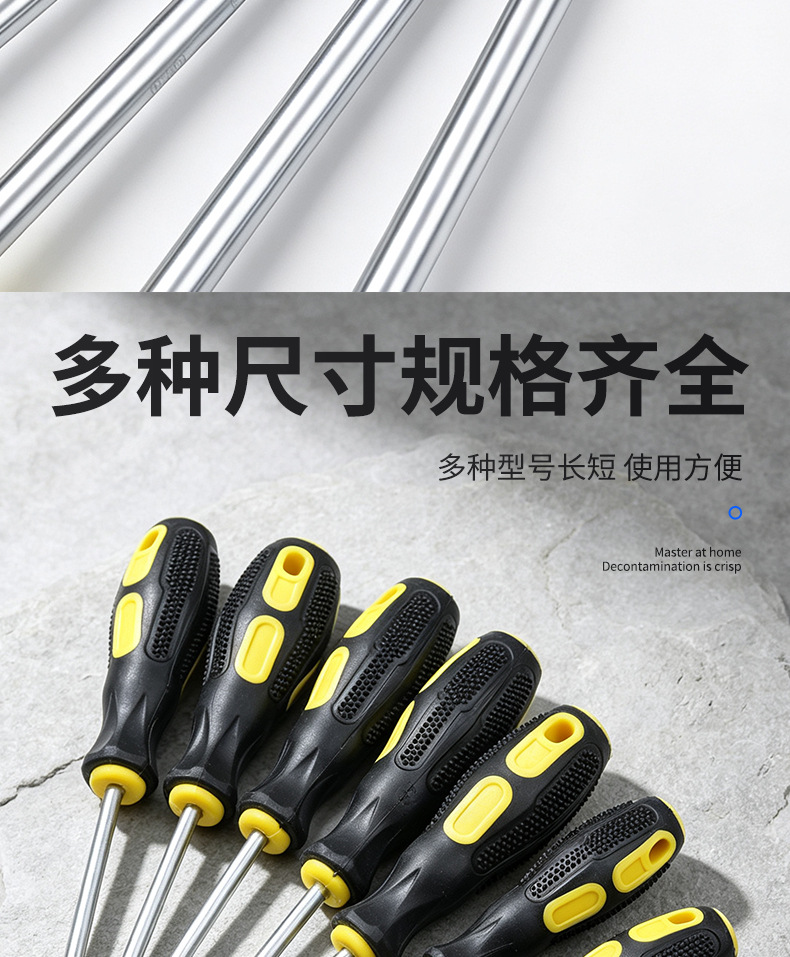 Screwdriver set, magnetic, slotted and Phillips bits