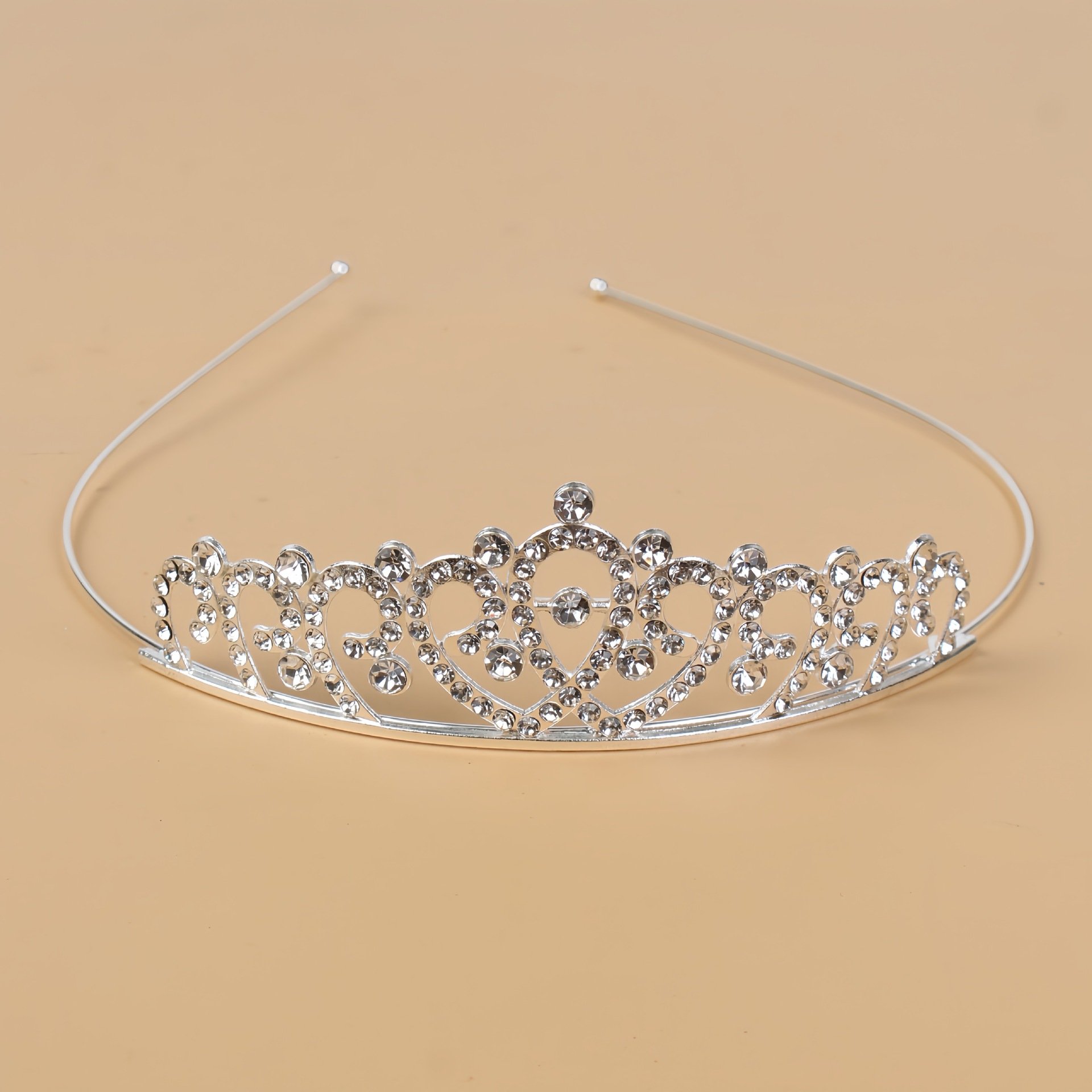 Princesa de cristal coreana corona de novia diamante de cristal anillo de cabello estudio de fotos accesorios para el cabello vestido de boda