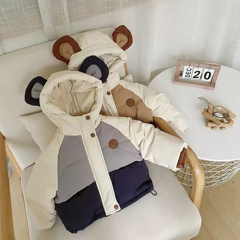 2025冬季新款儿童加厚连帽棉服男女童韩版外穿保暖棉袄宝宝外套潮|undefined