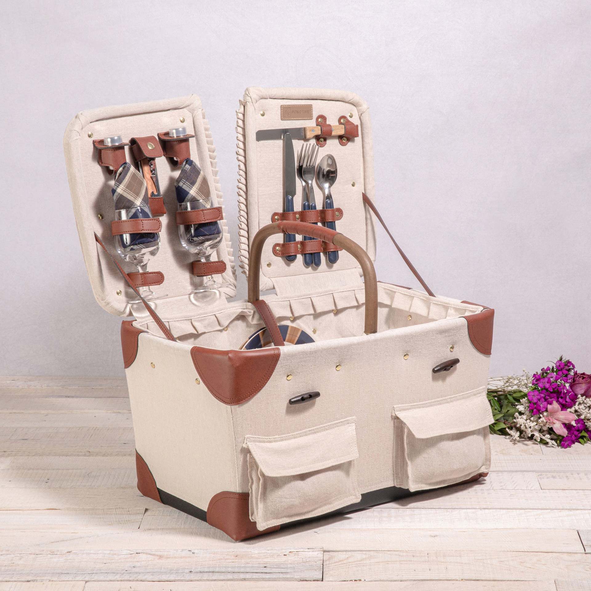 Comercio exterior personalizado canasta de picnic de caña canasta de compras canasta de regalo de mano snack cubiertos canasta de almacenamiento canasta de picnic de sauce