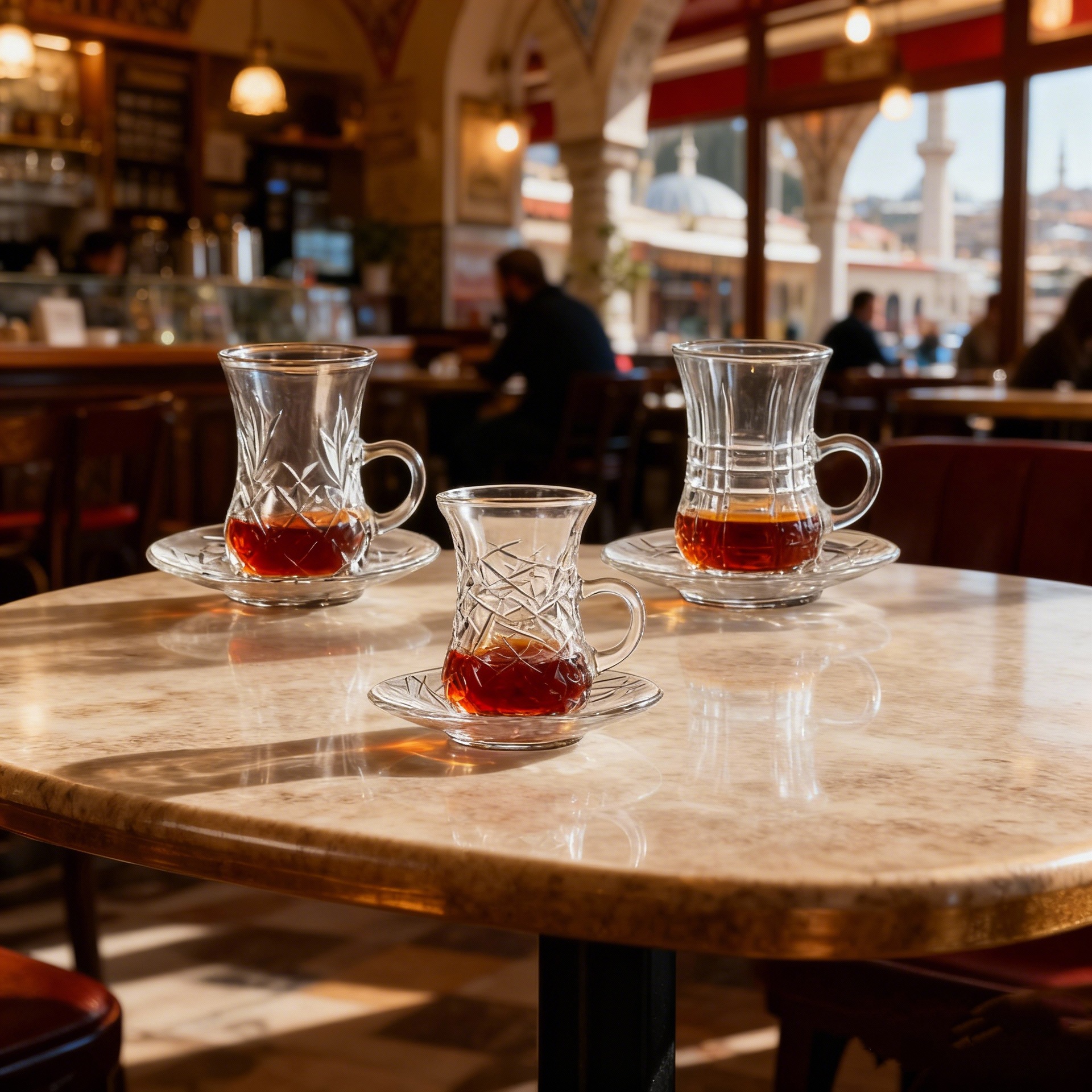 Gran por mayor simple resistente al calor mango de taza de té de vidrio taza de café plato conjunto taza de té turco