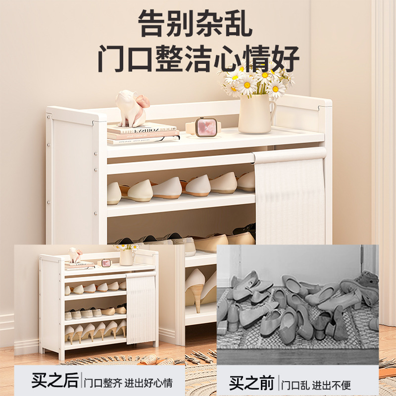 Zapatero sin instalación interior simple plegable gabinete de zapatos puerta de casa multi-capa a prueba de polvo sala de alquiler artefacto de almacenamiento de zapatos