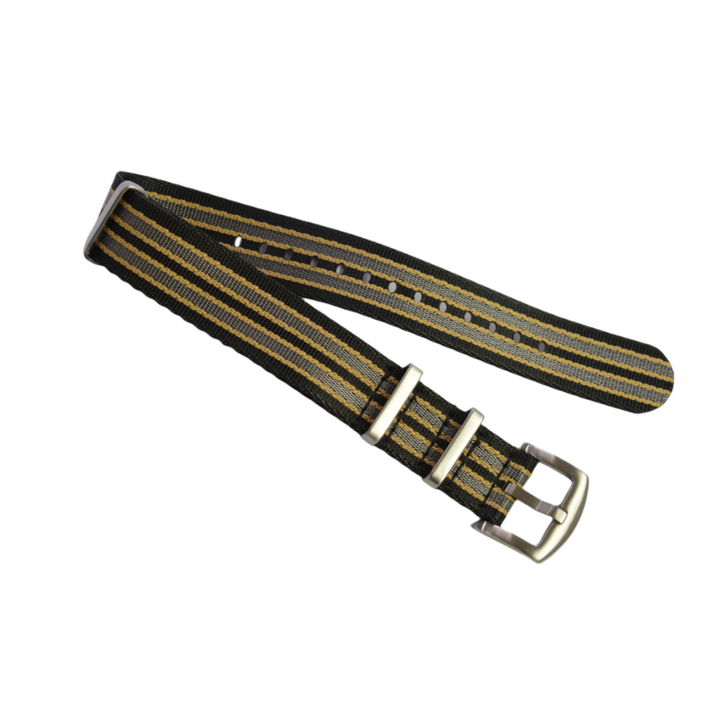 Correa de reloj de nailon NATO al por mayor en stock, correa de reloj de nailon tejida de 20/22 mm compatible con relojes.