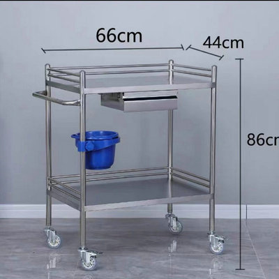 不锈钢治疗车批发小推车单抽双抽静音轮美容院医院器械推车厂家|ms