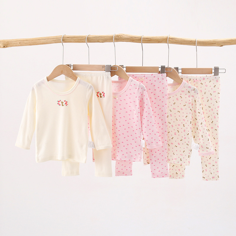 Base classic cartoon elastic children's thermal underwear
