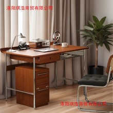 实木办公桌椅子写字台民宿书桌久坐不累舒适靠背椅书房电脑学习桌