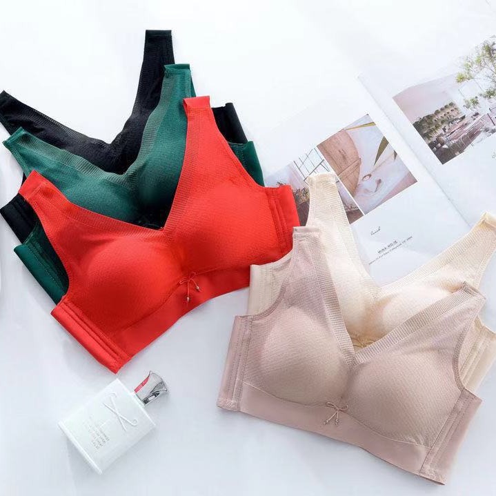 韩尔莉9803文胸柔软透气聚拢无钢圈女内衣背心款内衣后四排扣