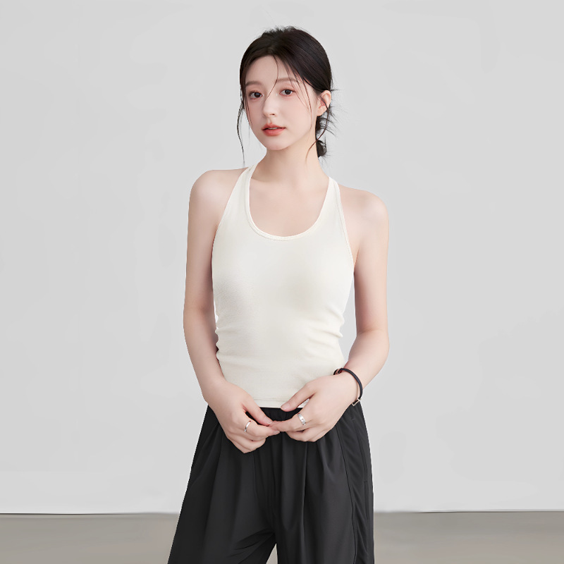 2025夏季新款瑜伽健身美背纯色可外穿瑜伽套装女修身显瘦文胸套装|undefined