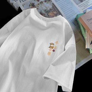 Foreign Trade Counter Withdraws Missing Items ~ Chinese Style Artistic Pure Cotton Short-Sleeve T-Shirts for Men and Women, Loose and Versatile Tops