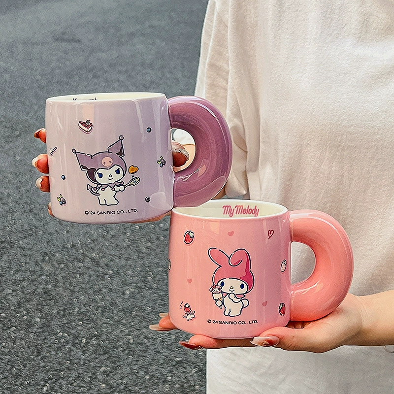 Керамическая кружка (Sanrio) 570 мл, милый дизайн — Hello Kitty и друзья