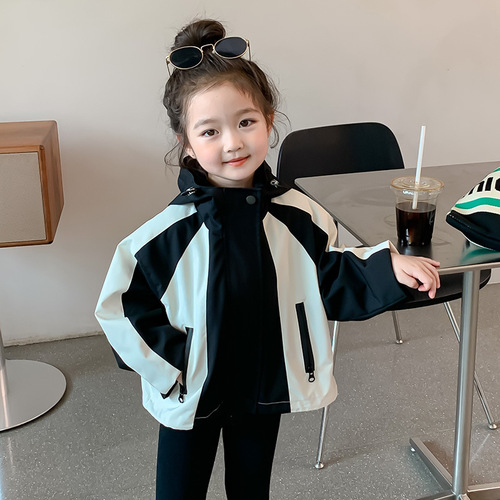 Girls' Jackets 2024 New Style Spring and Autumn Baby Spring Jackets Spring Clothes Children's Clothes