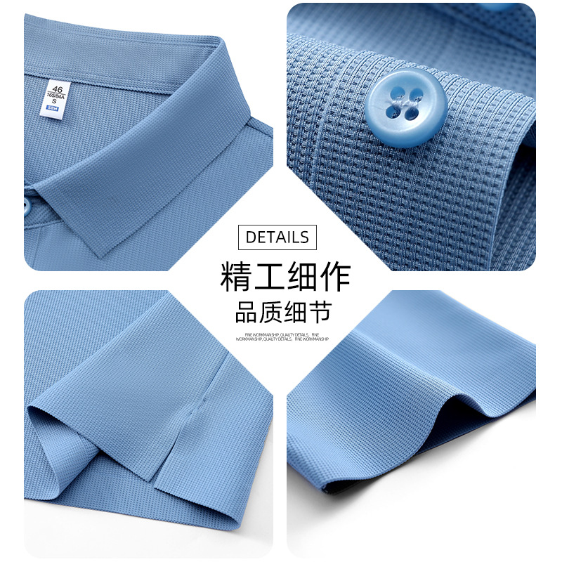 Nylon spandex adhesivo sin costuras 5A antibacteriano camisa de Polo de manga corta ropa de trabajo de verano personalizada ropa de trabajo impresa LOGOTIPO bordado