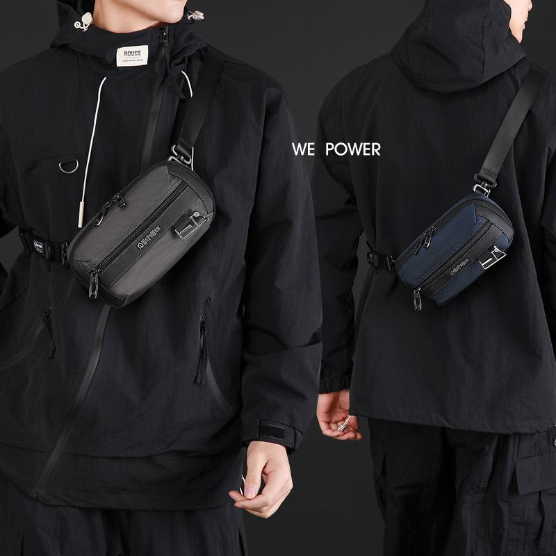 WEPOWER nuevo estilo de moda ocio bolso de cintura de ciclismo impermeable de nylon bolso de pecho de viaje al aire libre