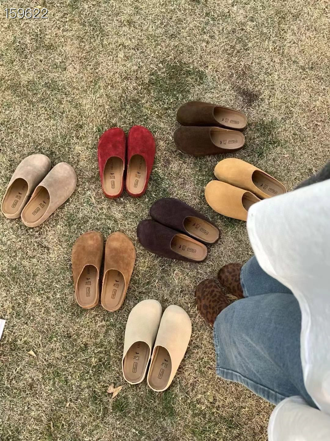 Dép quai hậu kín mũi Birkenstock thời trang 2025 cho bà bầu — yến mạch mơ, cà phê, con lạc đà, màu vàng chi tiết 5