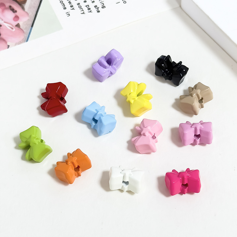 Alloy Colorful Thickened Five-Pointed Star Bowknot Jewelry Accessories DIY Alloy Phone Chain Bracelet Pendant Small Charm