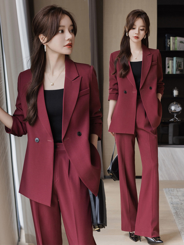 西装套装女装高级感职业装正装时尚休闲西服外套西装女阔腿裤套装|undefined