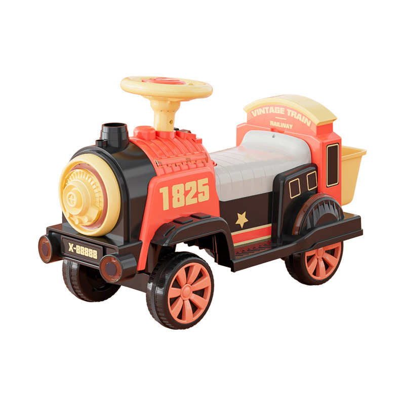 Control remoto de los niños de la vía del tren eléctrico portátil recargable niños y niñas cochecito eléctrico coche de juguete