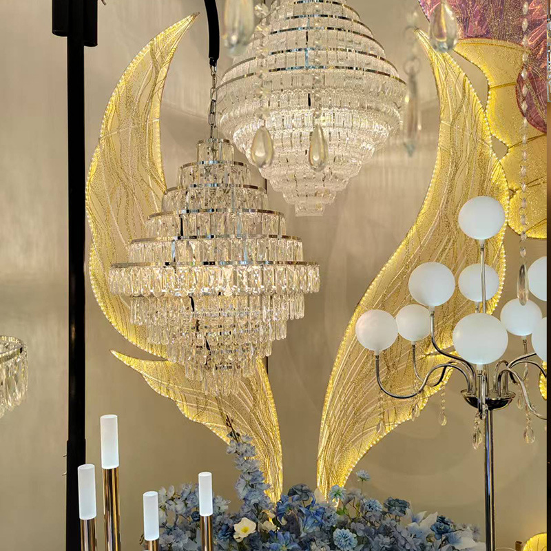 Escenario de bodas Butterfly Road iluminación ornamentos esfenoides Butt lámpara de escritorio material alas abiertas fondo hojas escenario