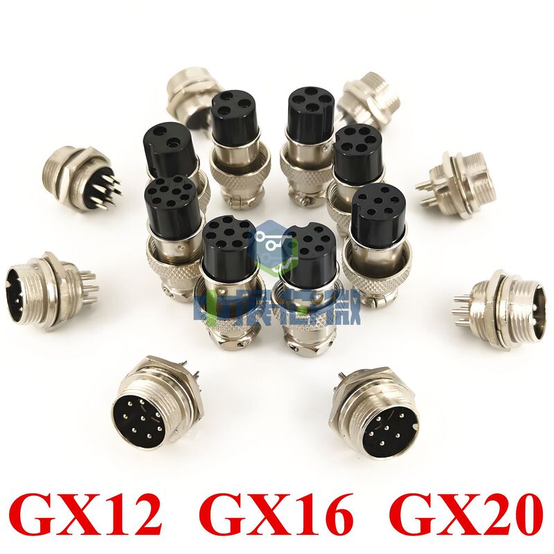Gx12 Gx16 Gx20 Aviation Plug 2/3P/4/5/6/7/8 Core/12 Male and Female Connector Socket Connector m