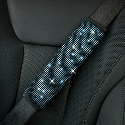 Seat belt shoulder pad Car Seatbelt Cover with - lake-blue-ordinary-style-1-pack