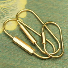 北欧ins 黄铜钥匙扣 鹅蛋形螺丝扣 汽车钥匙扣收纳