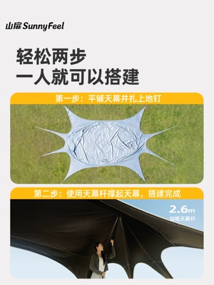 Rainproof and Sunshade Tent — Avtomobil yan çətirləri