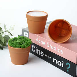 定制2024年新款多肉花盆仿陶瓷塑料PP加厚牢固手工毛线diy盆微型