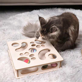 木质趣味逗猫迷宫盒子宠物猫咪自嗨解闷神器消耗体力益智游戏盒