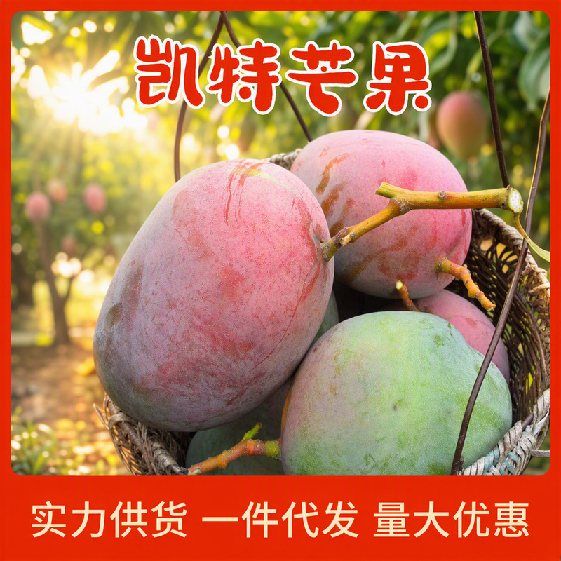 Kate Mango Fresh Panshihua Mango Seasonal Fruit Non-Princess Mango Large Green Mango Free Shipping Kate Mango Fresh Panshihua Mango Seasonal Fruit Non-Princess Mango Large Green Mango Free Shipping