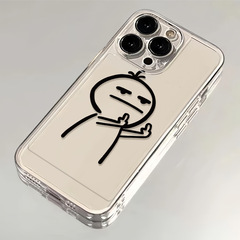 ラインジェスチャーはアップル16promax携帯ケースiphone14/13/12携帯ケース透明15ソフトケースを適用する