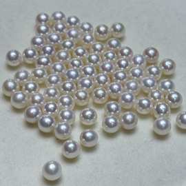 6-7mm天然淡水珍珠无核裸珠颗粒可加工正圆细微瑕厂家直销批发