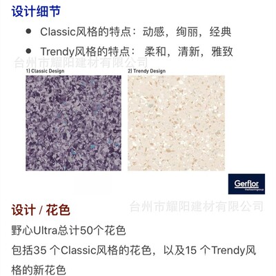 Gerflor(洁弗乐)野心 同质透心PVC地板 医院地板 地胶 工程施工|ms