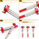 Woodworking hole opener red paint door hinge wood plate hole puncher carbide reamer blind hole through hole