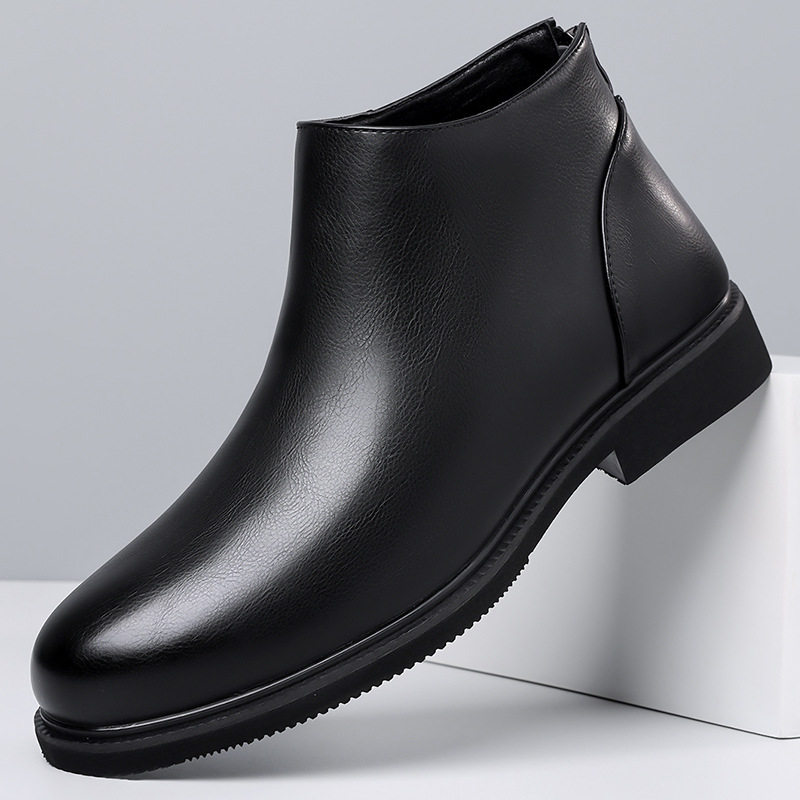 Giày bốt Martin nam cổ trung gót 3–5 cm kiểu công sở casual — z8189 màu nâu, z8189 đen