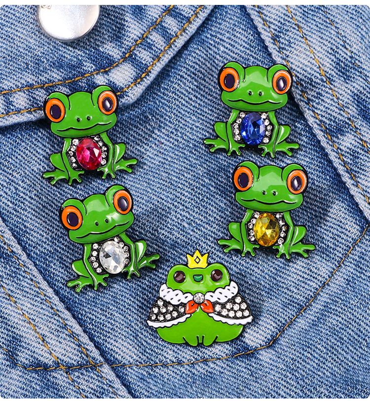 Cartoon Style Animal Frog Alloy Enamel Unisex Brooches display picture 4