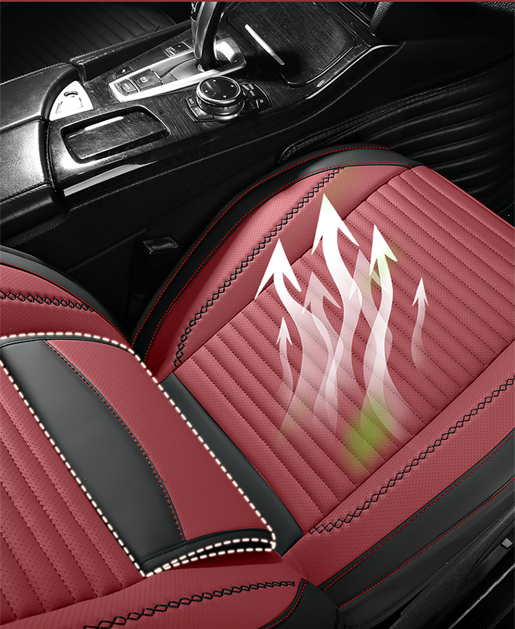 Car Seat Cover for All Seasons, Fully Enclosed Seat Cushion, Solid Waist Leather Car Seat Cushion, Fully Enclosed Car Seat Cover
