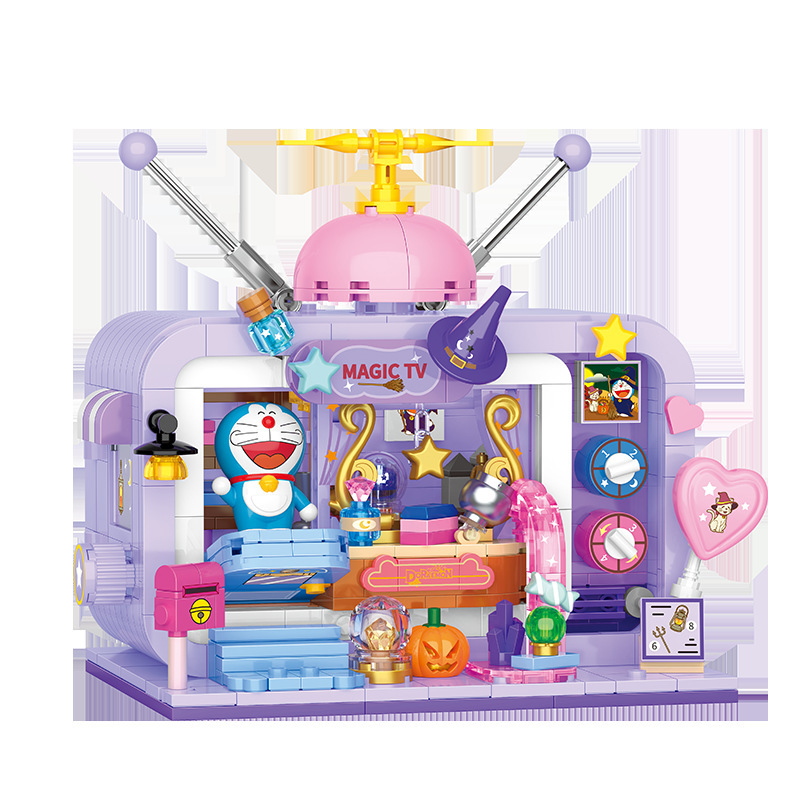 Belodi 21266 - 21267 Doraemon cámara mágica auténtica TV mágica ensamblaje juguetes de bloques