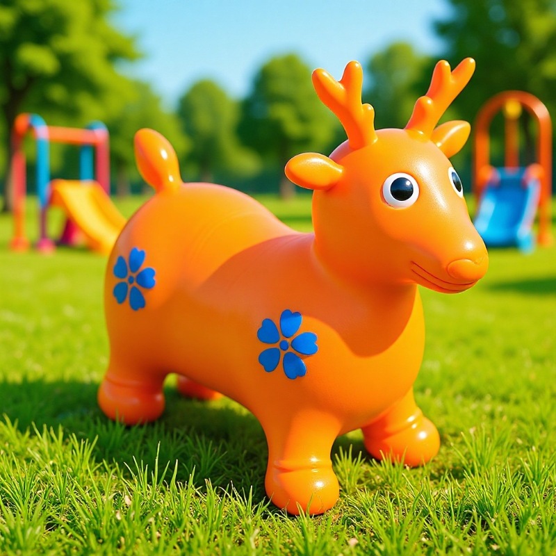 Jumping Horse with Music, Thickened Inflatable Jumping Ball, Kindergarten Parent-Child Activity Toy, Horse Skin Bouncing Horse