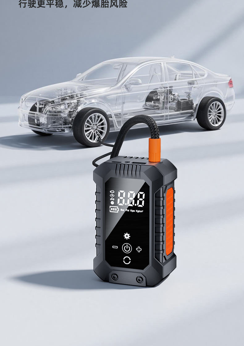 Car Air Pump Portable Car Electric Wireless Tire Pressure Measuring Air Pump Car Tire Air Pump