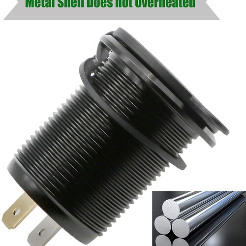 Car modification and RV modification touch switch QC3.03 dual USB touch mobile phone charger PD aluminum alloy