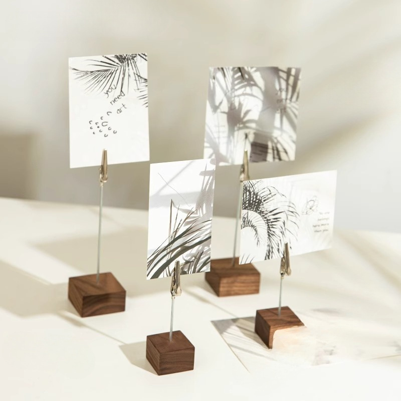 Solid Wood Label Holder Vertical Label Bakery Price Display Card Cake Dessert Stand Price Free Shipping Wholesale