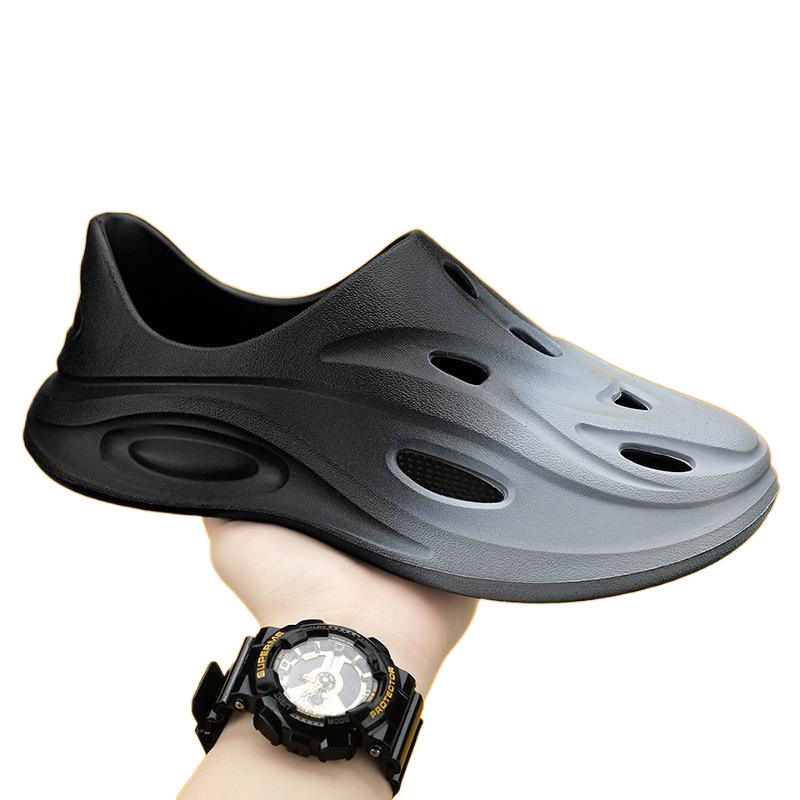 En nombre del cabello, zapatos con agujeros, verano para hombres, nuevas zapatillas Baotou, sandalias antideslizantes de moda, zapatos casuales de playa, zapatos de vadeo, transfronterizos