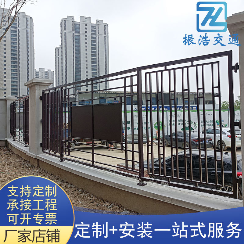 锌钢铁艺围墙护栏工厂防护隔离栏别墅小区庭院围栏室外栅栏墙栏杆