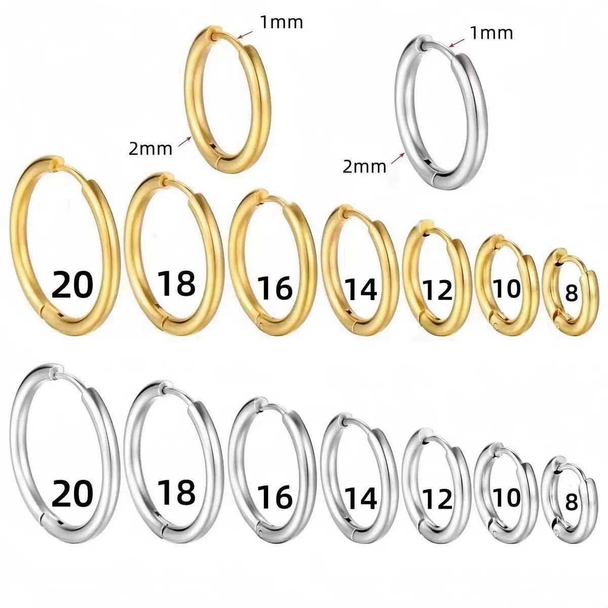 (Cross-border trading), (Wholesale), quality universal trend earrings stainless steel for men and women, simple and elegant design