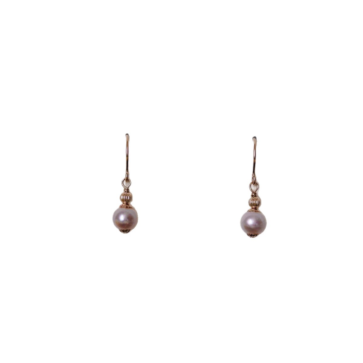 Boucles d'oreilles puces perles d'eau douce plaqué or 14k luxe_voghion.com