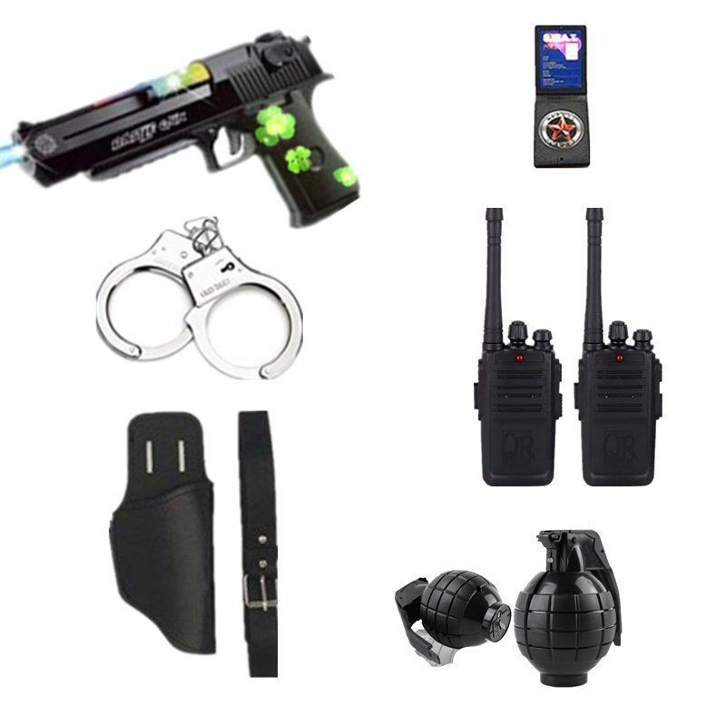 子供用電動音光玩具銃小特警装少年戦術ヘルメット馬甲盾赤ちゃんピストル道具|undefined